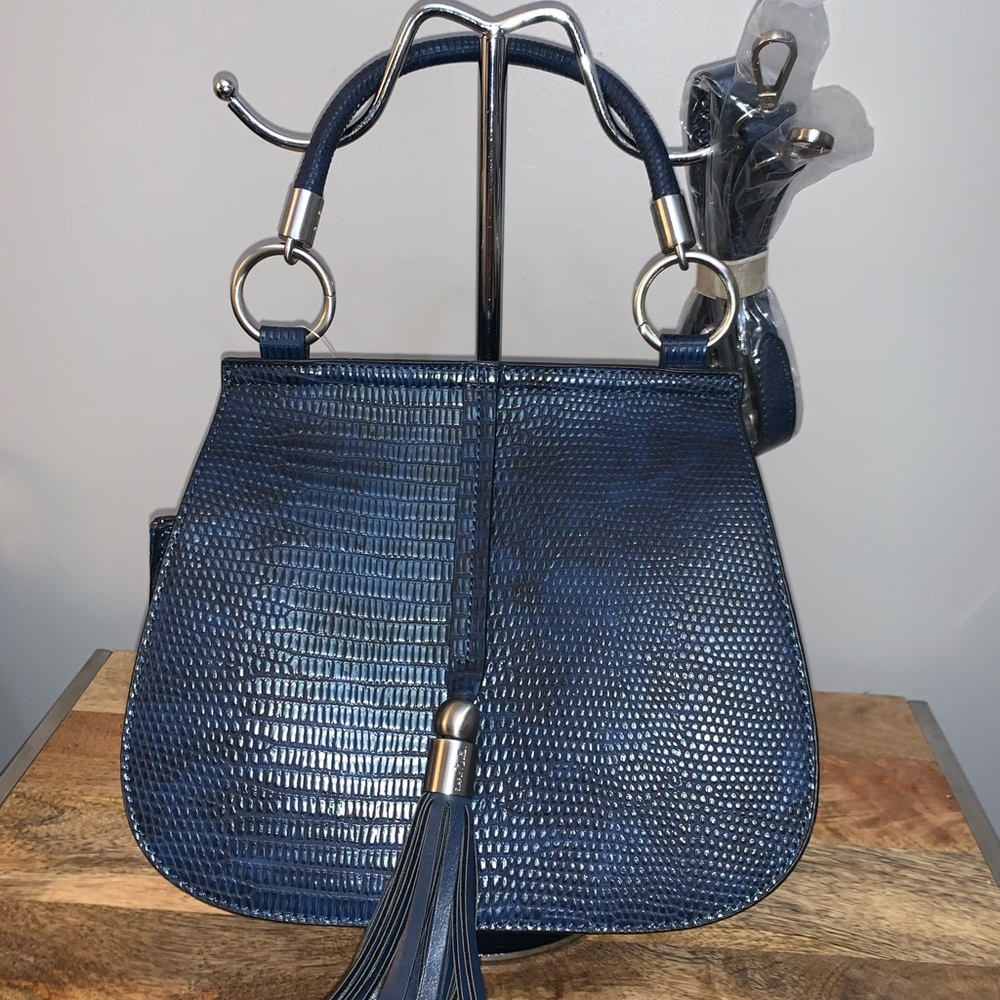 Navy Snakeskin Crossbody/Handbag